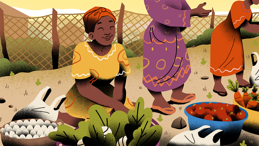 Color keys and character design for the European Union project, Ianda Guiné